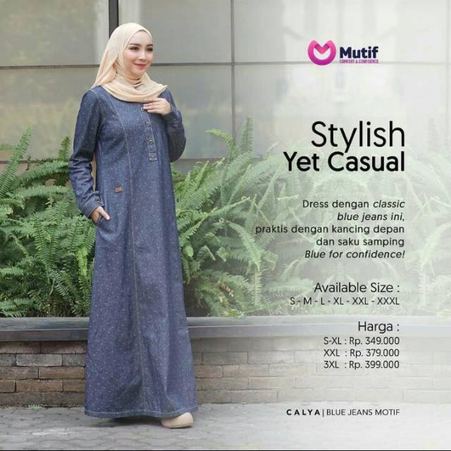 Mutif Calya Blue Jeans Mutif 100% Original