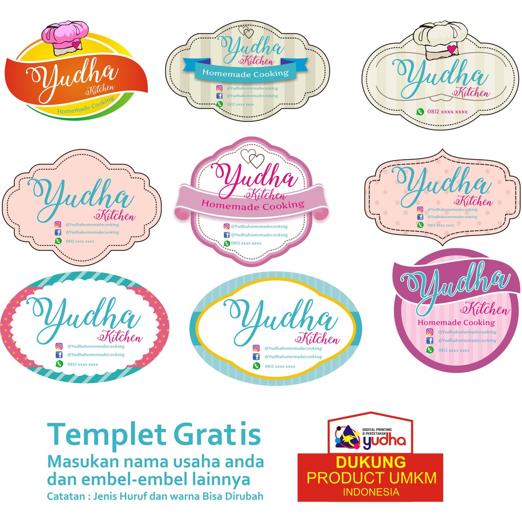 

Stiker Label Produk Free Templet Custum