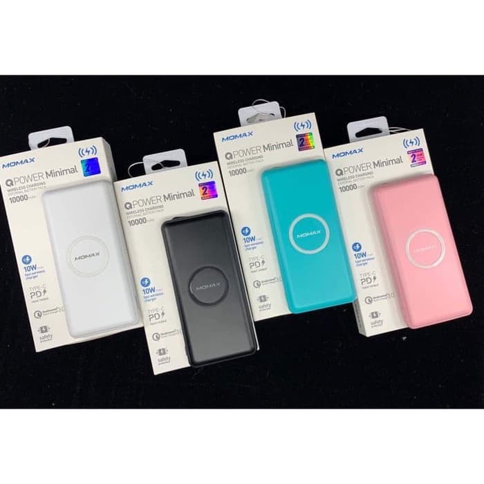 Powerbank 10000Mah Momax power minimal Wireless powerbank PD IP87