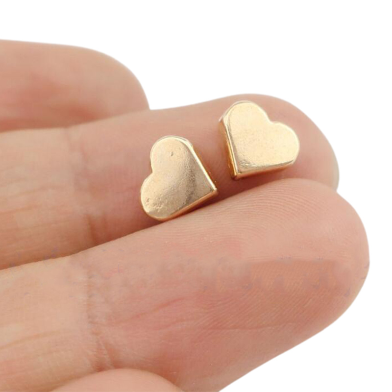 1Pcs Golden Peach Heart-Shaped Spacer Beads Loose Bead