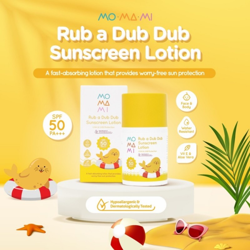 Momami Rub A Dub Dub Sunscreen Lotion Tabir Surya Bayi SPF 50 - 50 ml