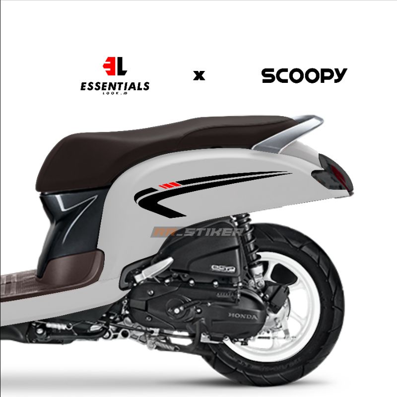 Cutting Sticker Honda Scoopy Fi Simple Curve