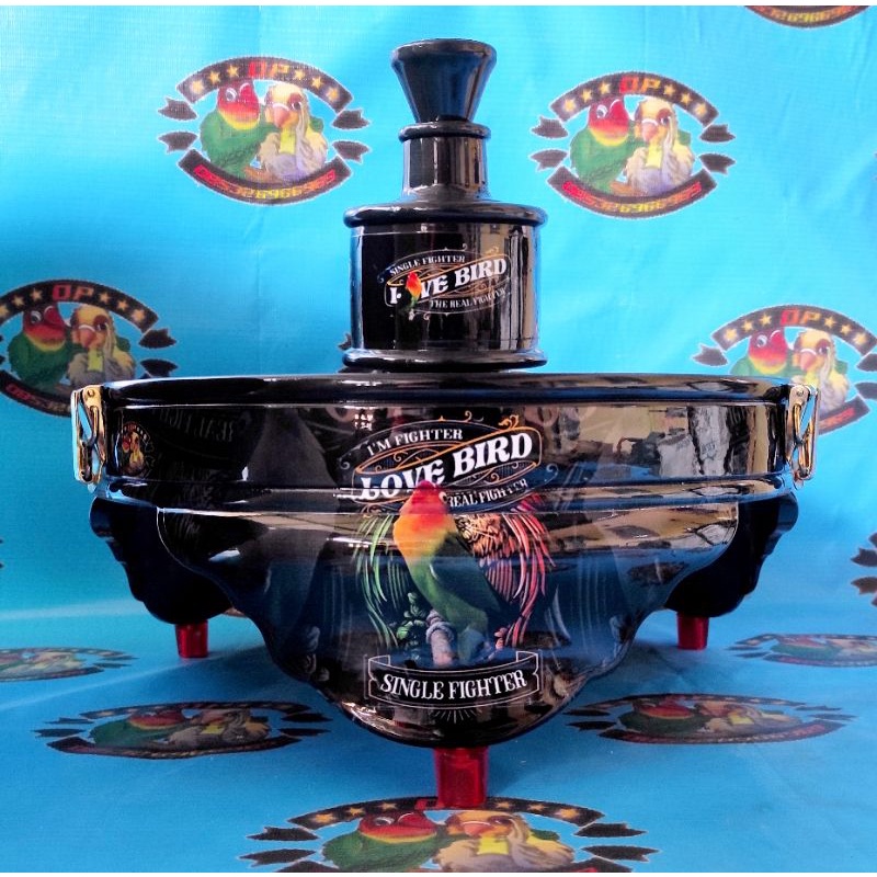 Aksesoris Sangkar Kandang Hewan Peliharaan Burung Lovebird Murah - Tebok Burung Lovebird Lb Love bir