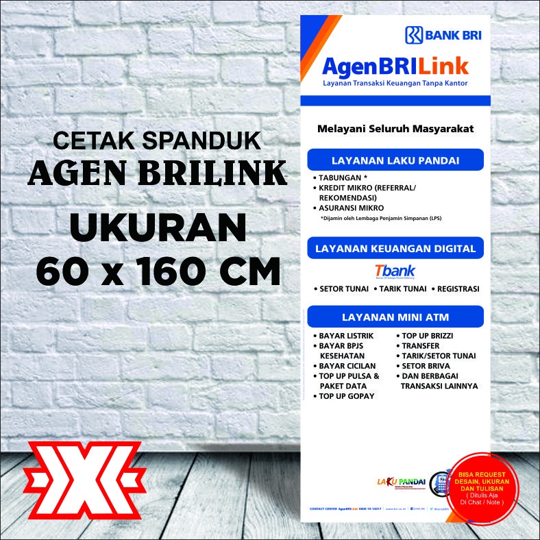 Jual Banner Agen BRILink Ukuran 60x160 Cm | Shopee Indonesia