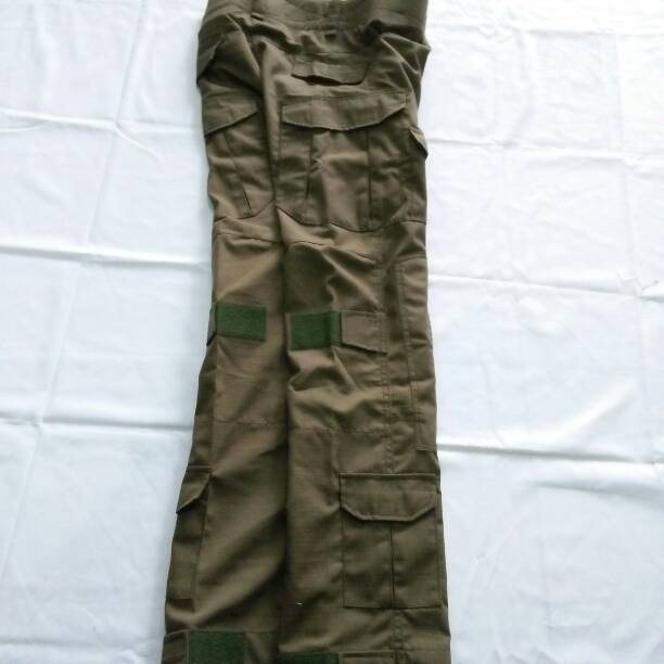 tactical long kneepad pants khaki, green olive local cotton ripstop