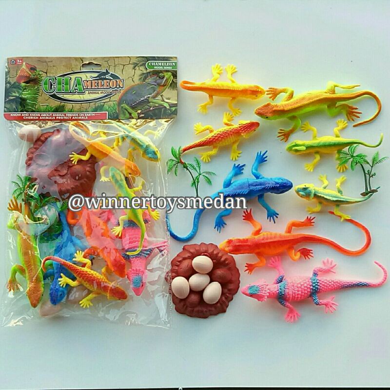 Mainan Animal model Chameleon / Mainan Hewan Kadal (GH)