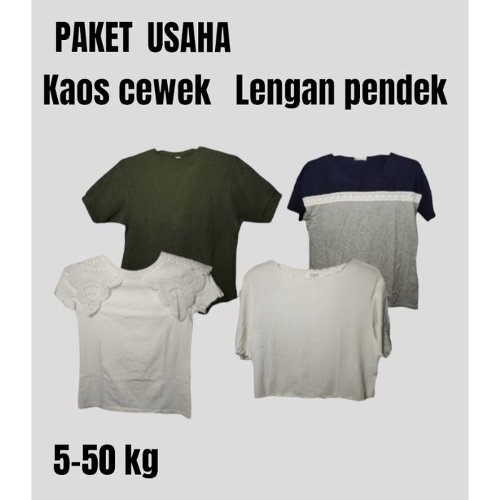 Jual Paket Usaha Kaos Cewe Lengan Pendek Kg Shopee Indonesia