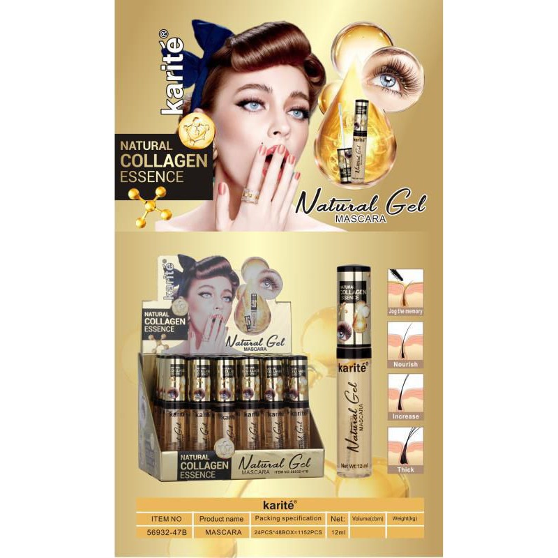 PROMO ECER !!! MASCARA NATURAL GEL KARITE PELENTIK BULU MATA MENGANDUNG VIT E NO.56932