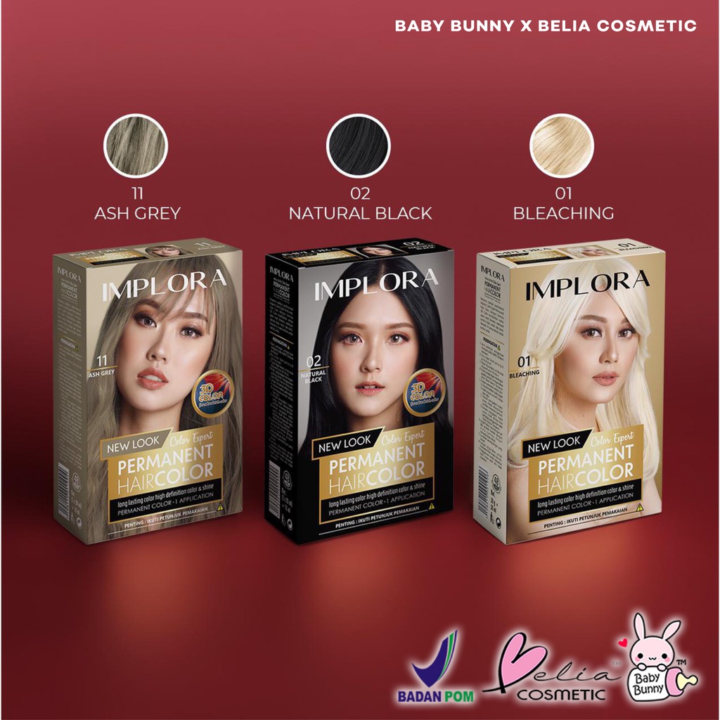 ❤ BELIA ❤ IMPLORA New Permanent Hair Color | Semir Rambut | Pewarna Rambut | BPOM