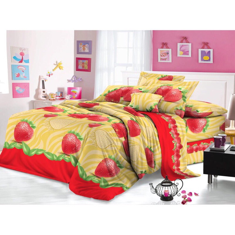 Sprei Adela New Comfort Collection T20 Size 180x200cm Bantal 2 MURAH BAHAN KATUN DISPERS TIDAKLUNTUR