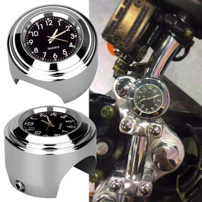Jam Motor untuk Stang Handlebar Waterproof Motorcycle Clock