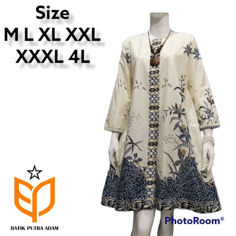 tunik batik terbaru 2022 kekinian atasan batik jumbo ld 120 cm baju batik wanita modern