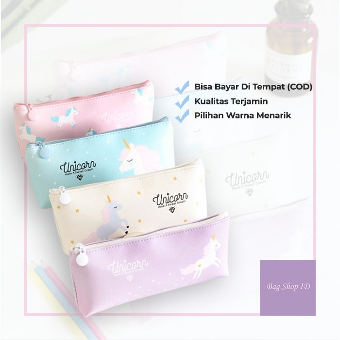 

Tempat Pensil Lucu Imut Kotak Pensil Wadah Pensil Alat Tulis ATK Model Little Unicorn TW205