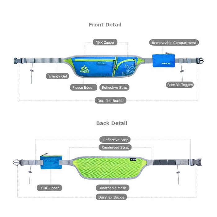 Aonijie Tas Pinggang lari RACE BELT BIB E916