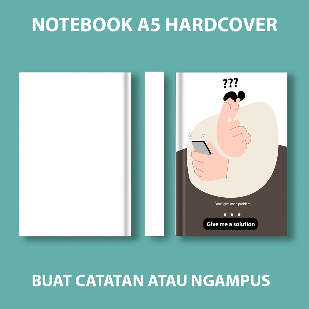 

Buku Catatan Bergaris Tebal A5 100 Lembar Sampul Hardcover-26
