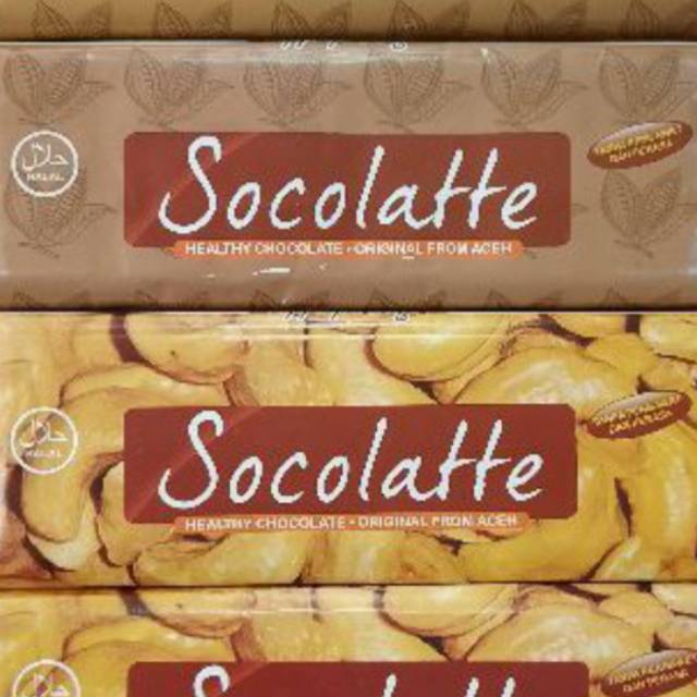 

Coklat Bar Socolatte Asli Aceh Ukuran bsr berat 70gr