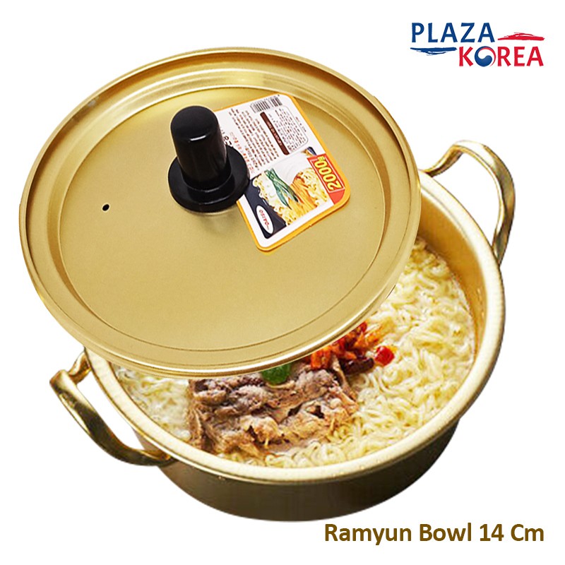 PANCI RAMYUN 1 SET - POT BOWL KOREAN DIAMETER 14 CM + TUTUP PANCI