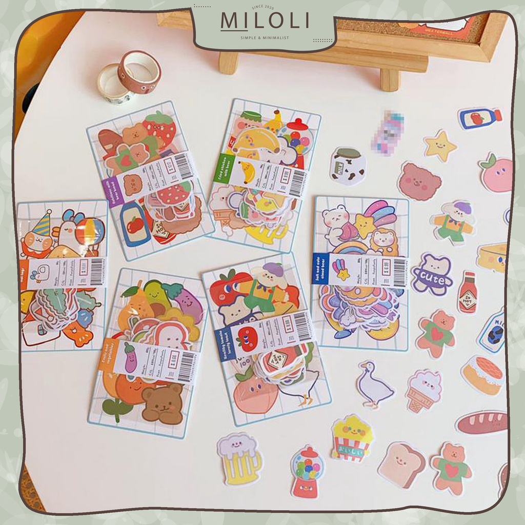 

[MILOLI] 20Pcs CUTE FUNYNS FAMILY Sticker Décor Jurnal Stiker Hias Diary Scrapbook - B0300