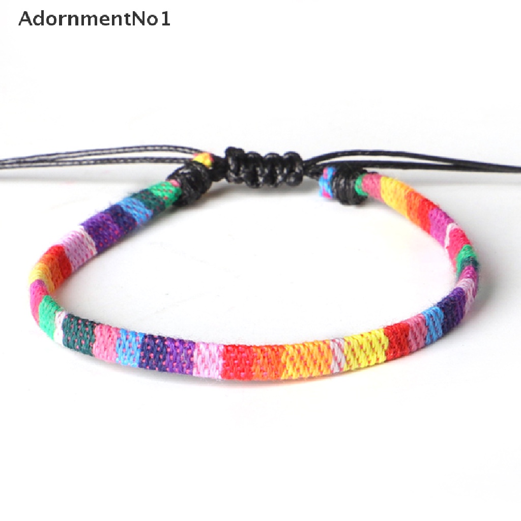 (AdornmentNo1) Gelang Rantai LGBT Gay Warna Pelangi Untuk Pasangan / Pria / Wanita Charms