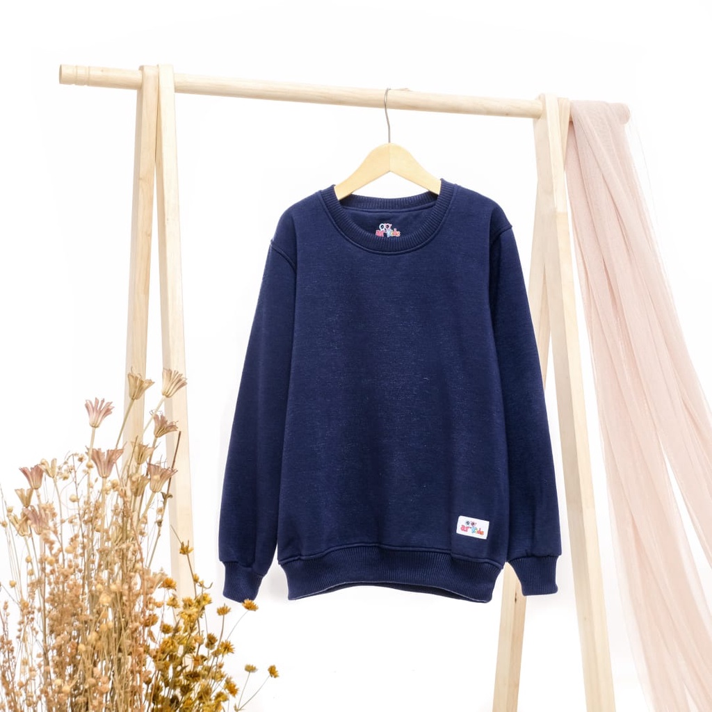 Crewneck Anak Basic Polos by Arhighres Warna Navy