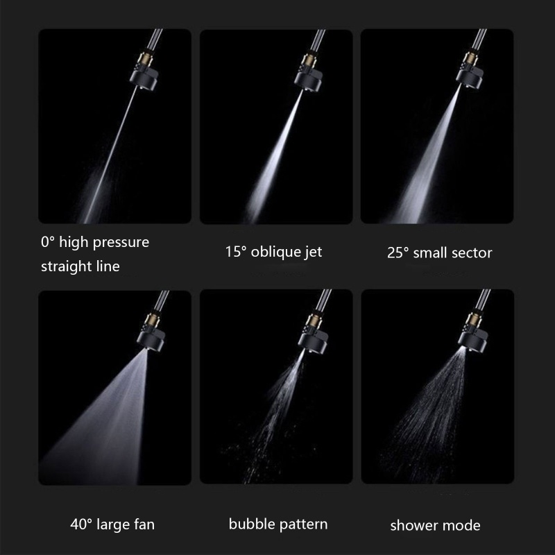 Kiss 6in1 Nozzle Adjustable 1per4inch Quick Connect Alat Nozzle Pencuci Tekanan Tinggi