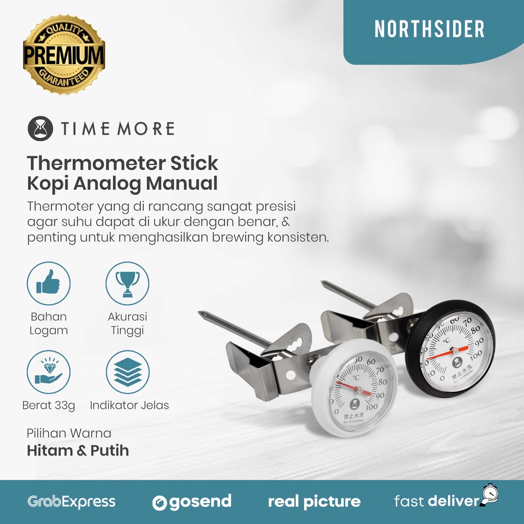 TIMEMORE COFFEE THERMOMETER STICK | THERMOMETER KOPI ANALOG MANUAL