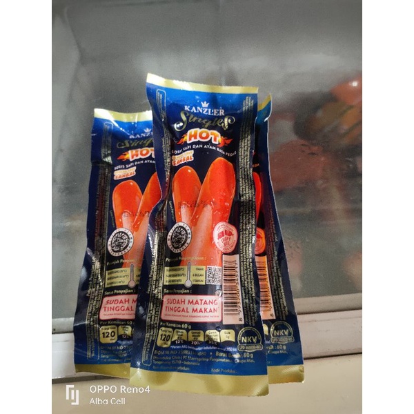 

kanzler sosis single siap makan hot, keju, original