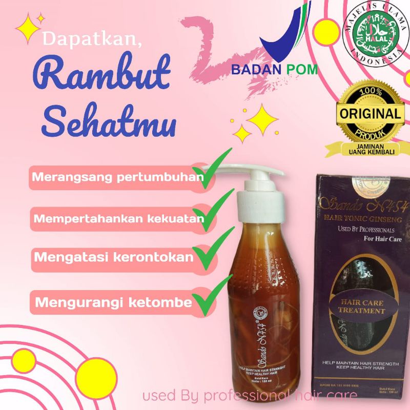 hair tonic ginseng sando N454 150ml murah original