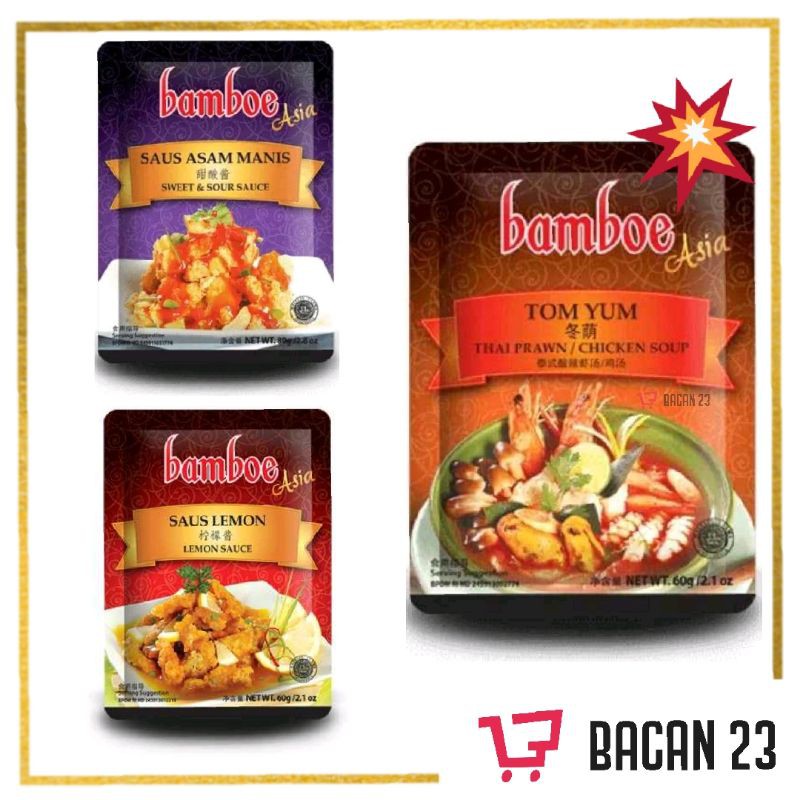 

Bamboe ASIA (60gr) - (Tom Yum - Asam Manis - Saus Lemon) / Bumbu Instan / Bacan 23 - Bacan23