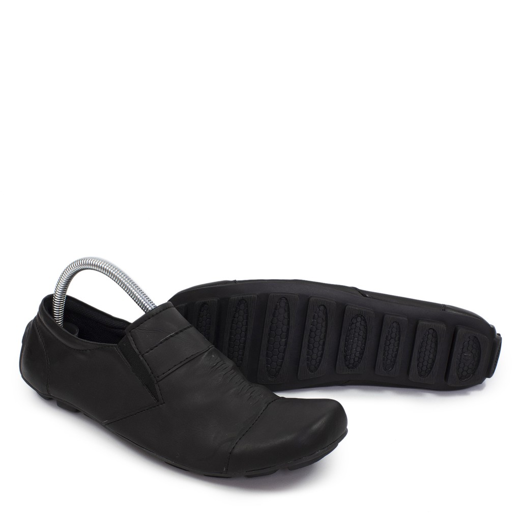 MS SHOP - TERBARU - Sepatu Slop Pria Kickers Wrinkle Mocasin Hitam Slipon Kasual Formal Selop Trendy