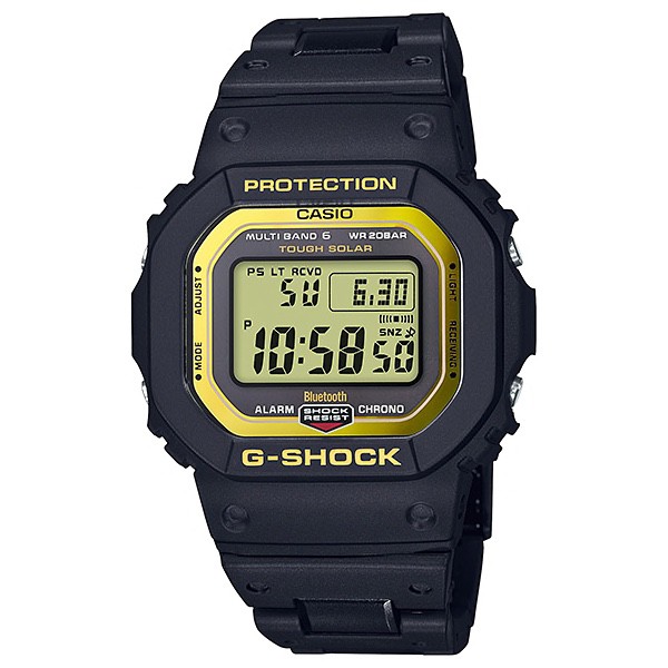 JAM TANGAN PRIA CASIO G-SHOCK GW-B5600BC-1 ORIGINAL - GSHOCK BLUETOOTH GWB5600BC HITAM GOLD