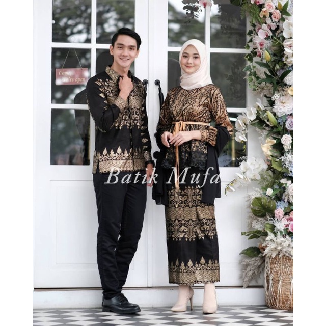 (ADA JUMBO!) kebaya batik couple NAWANG &amp; KINTANA KEBAYA MODERN Kebaya untuk wisuda kebaya Lamaran kebaya tunangan