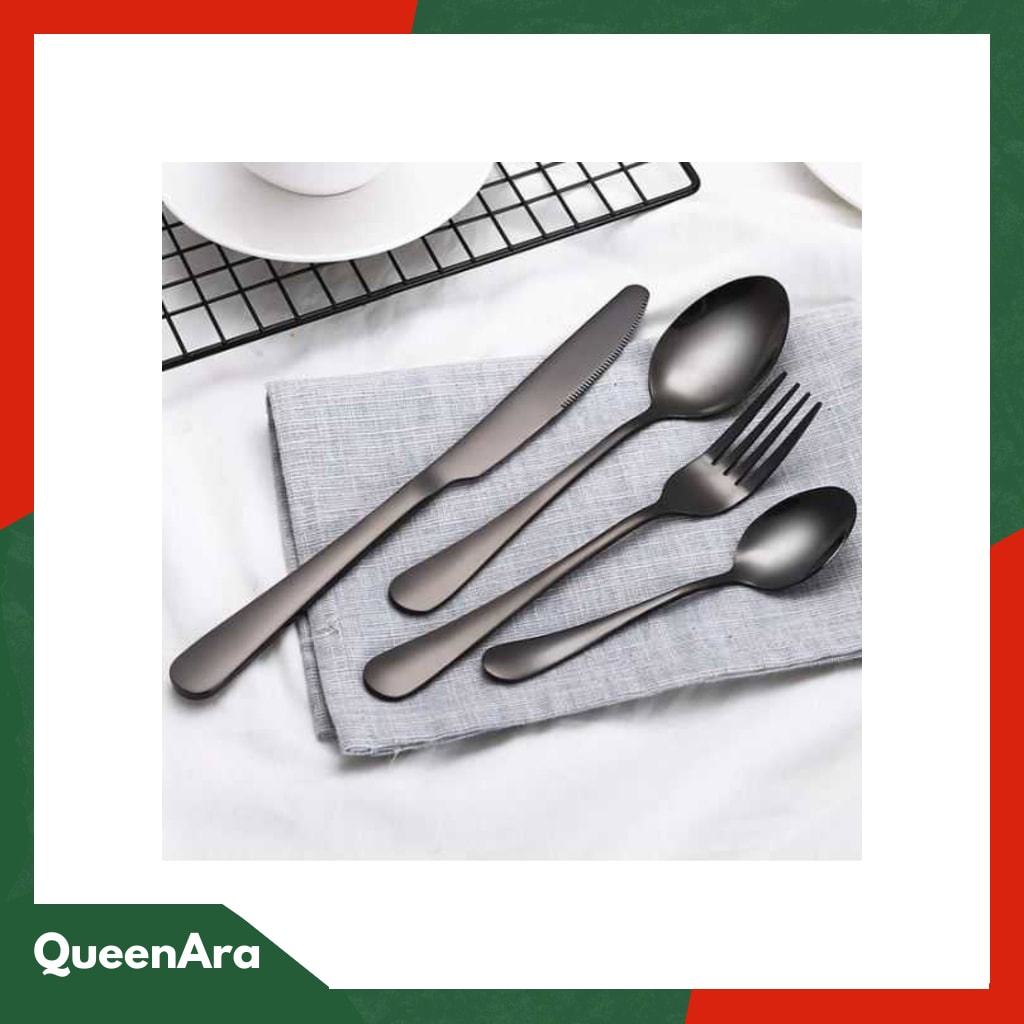 ROXY Cutlery Set Perlengkapan Makan Sendok Garpu Pisau Western - C2