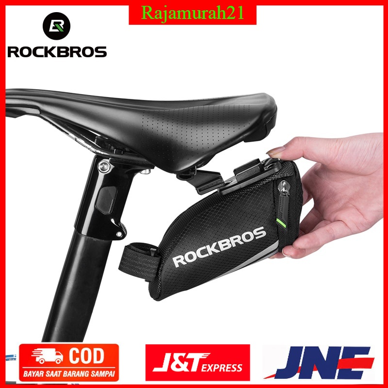 Tas Sepeda/Rockbros Tas Sepeda Mini Bicycle Saddle Rear Bag - C28 - Black