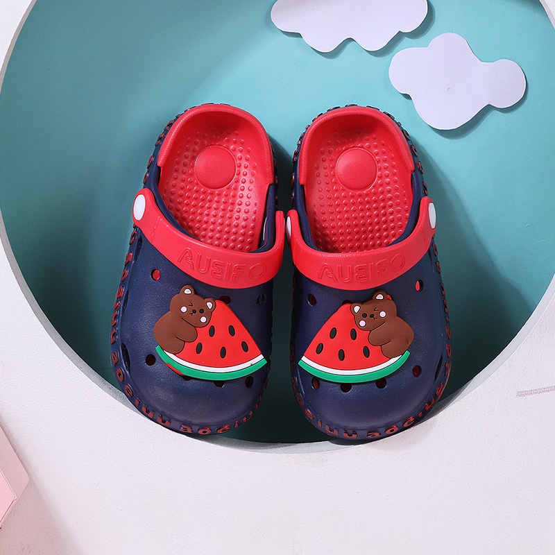 HappyOliver ZOO&amp;FRUIT PAO2 anak Sandal slop anak laki perempuan cewek import