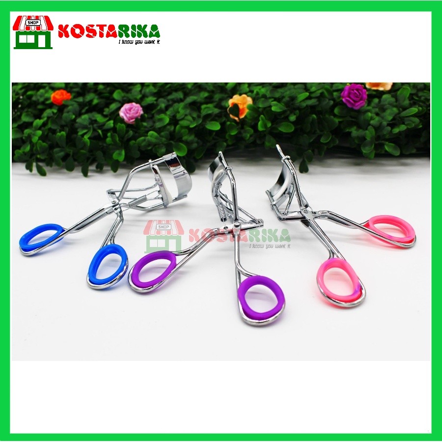 Penjepit Bulu Mata Stainless Steel dengan Bantalan Eyelash Curler Pelentik Bulu Mata Model Gunting