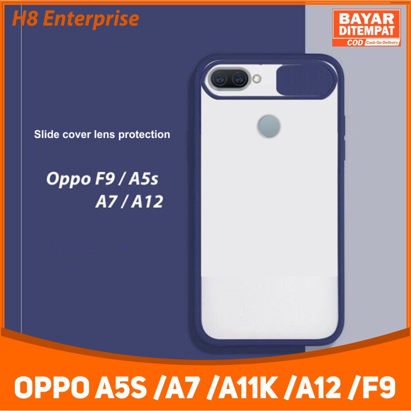 Slide Case Clear Protaction Kamera Belakang Oppo A5s A7 A11K A12 F9