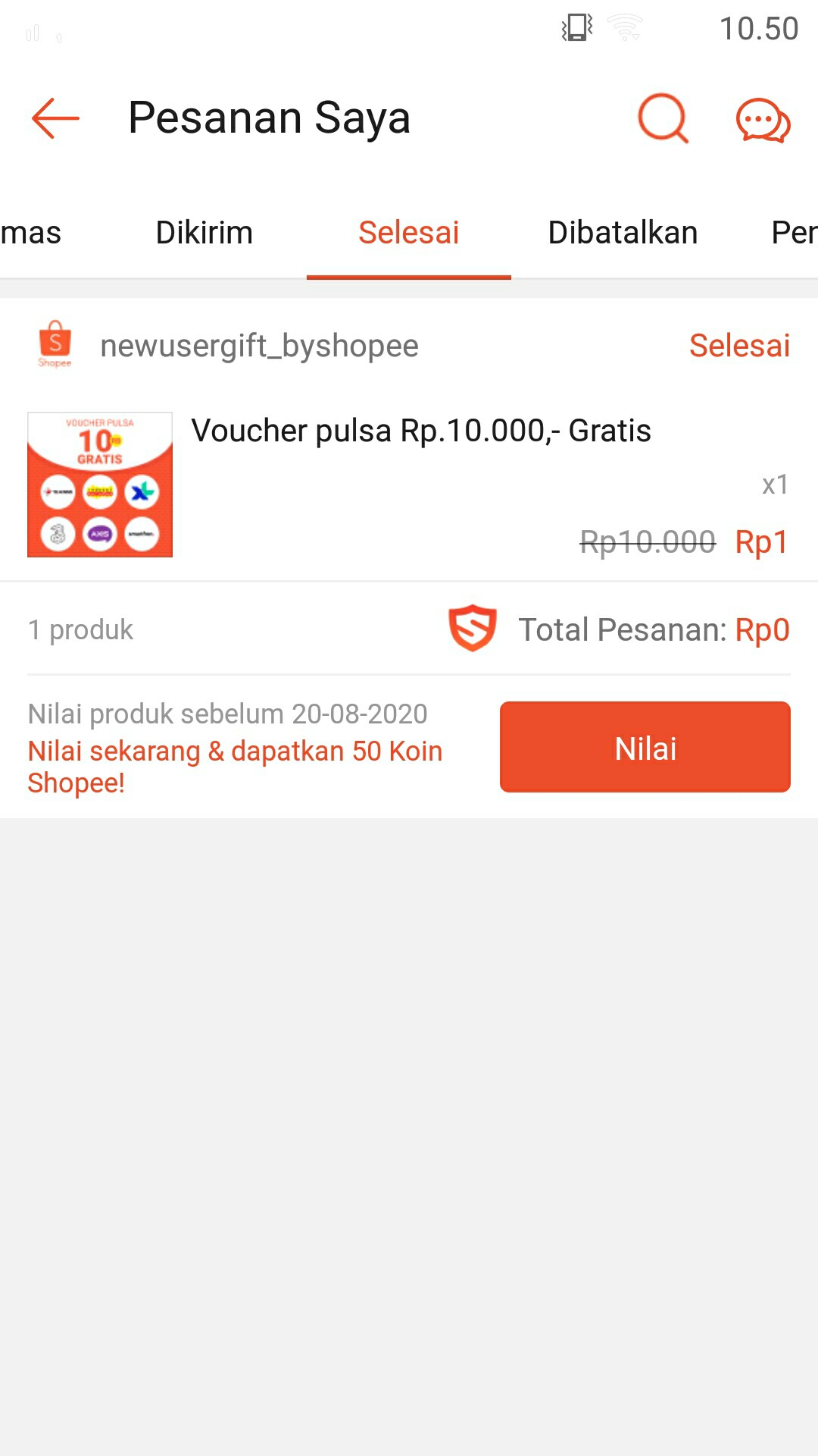 Voucher Pulsa Rp 10 000 Gratis Shopee Indonesia
