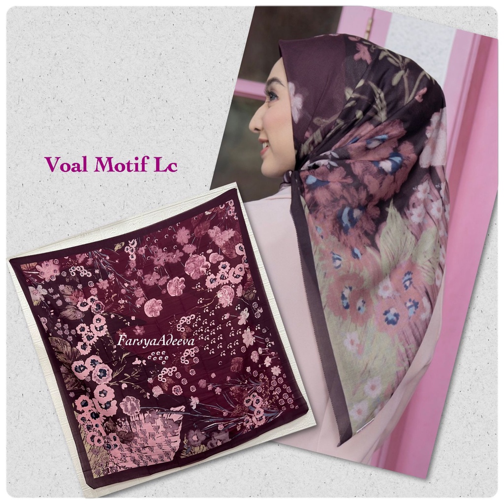 Kerudung Segiempat Deenay Lasercut Hijab Segi Empat Motif Denay Adeeva Jilbab Motif Rumah Hija'b-DAHLIA MAGENTA