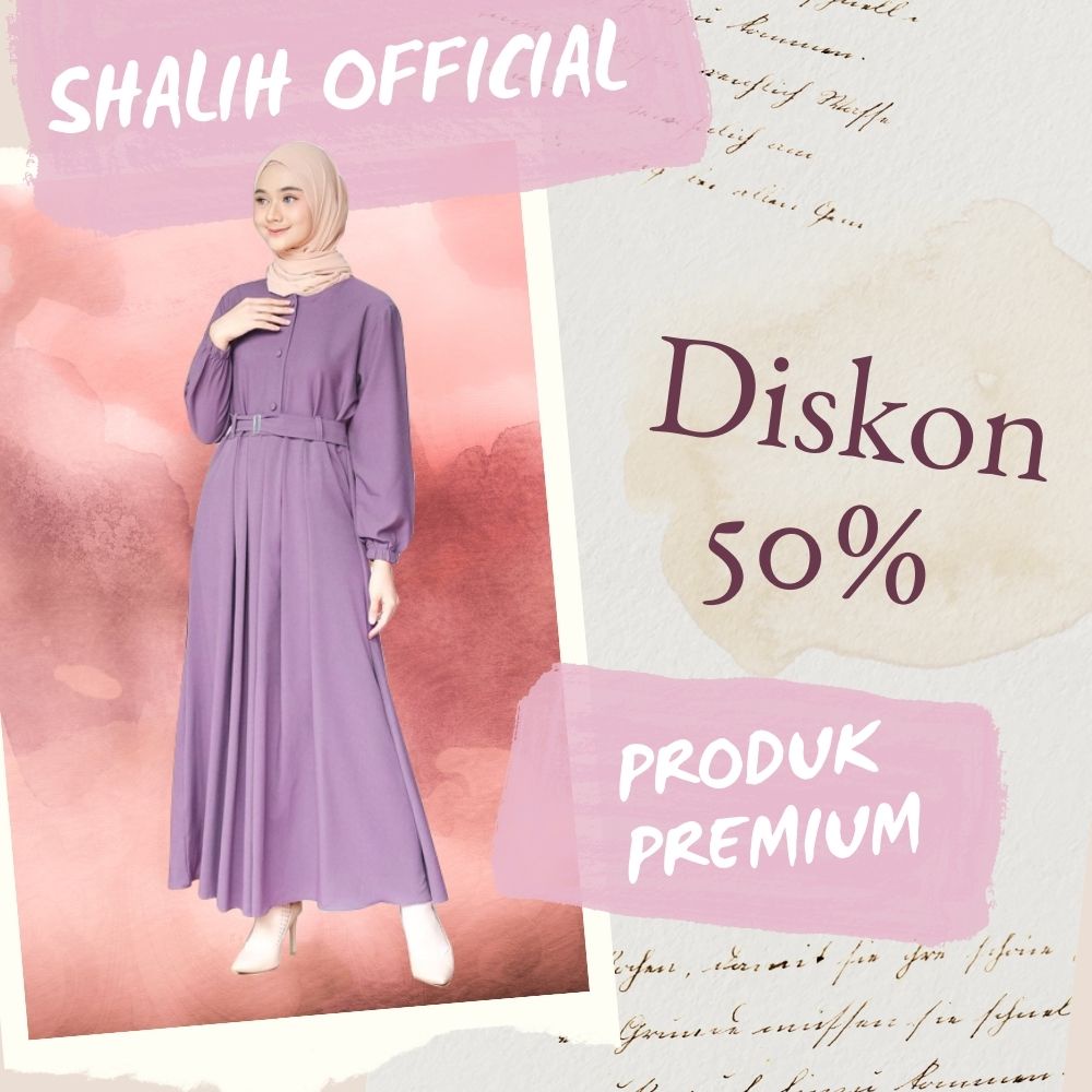 Gamis Hijab Pakaian Butik Busana Muslim Muslimah Wanita perempuan Syari Berkualitas Terbaru LILAC