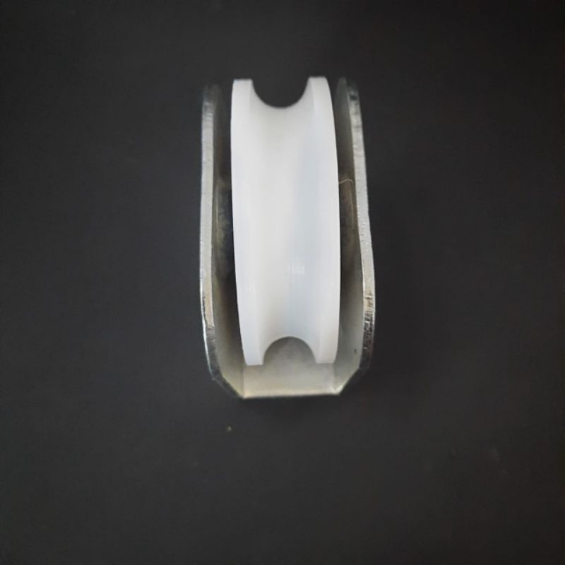 Roda nilon ukuran 6cm rel bulet (U)