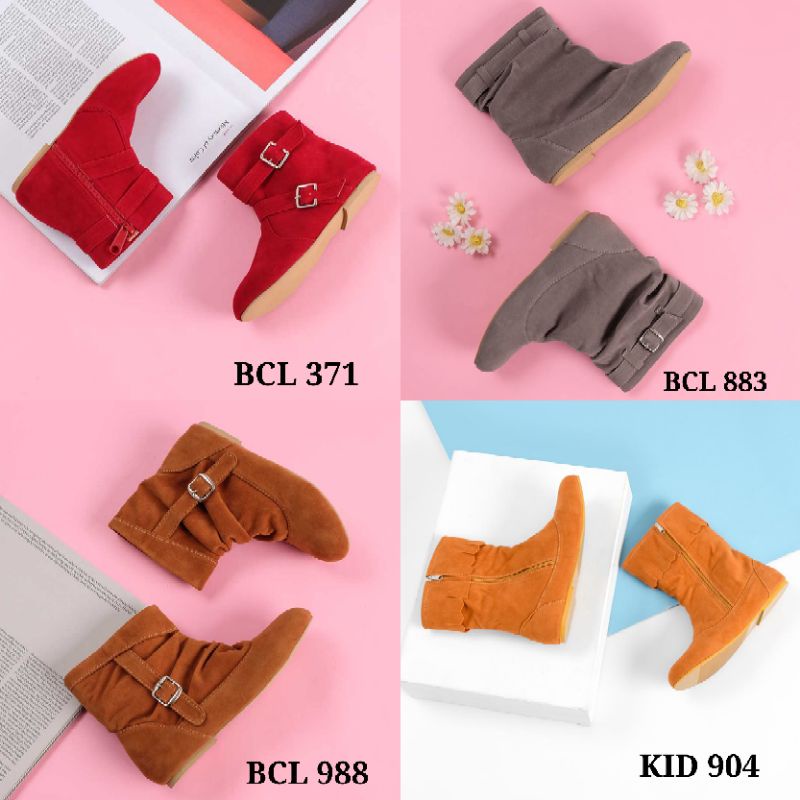 SEPATU BOOT KASUAL ANAK PEREMPUAN BOOTS FLAT KOREA ANAK CEWEK