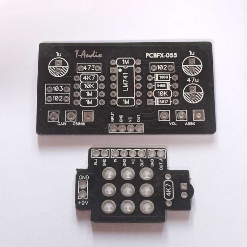 T-Audio PCBFX-055 Based On ROSS Distortion PCB Efek Gitar Distorsi Pedal 1590B