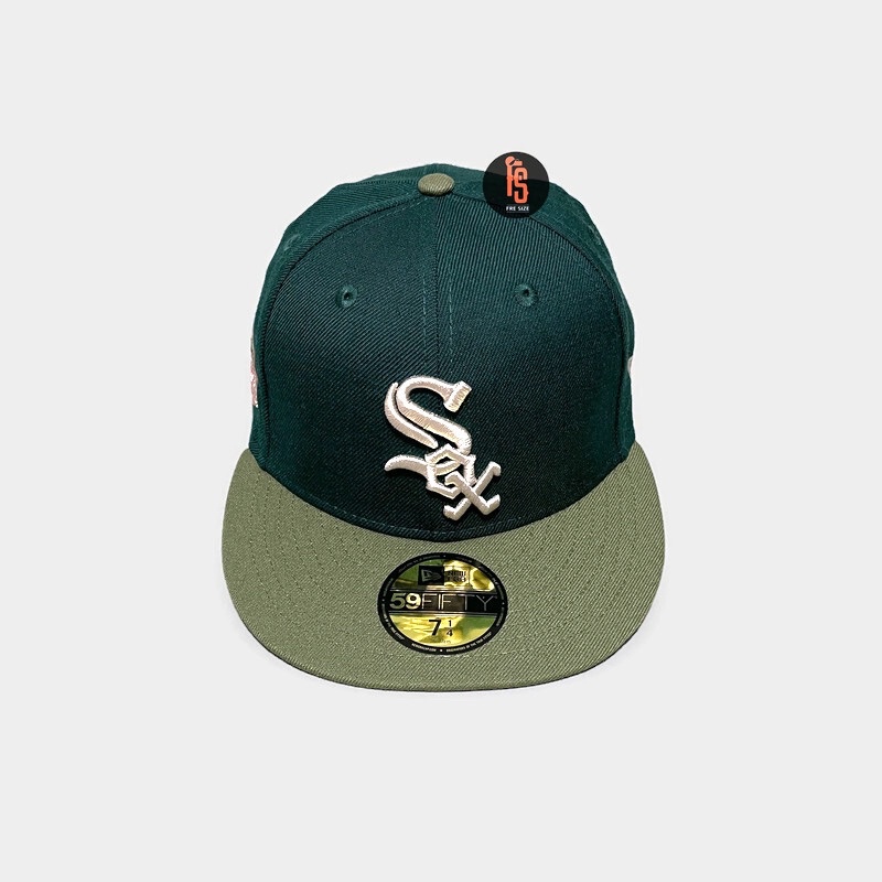 TOPI NEW ERA ORIGINAL 5950 WS 2005 CHICAGO WHITE SOX GREEN OLIVE IVORY