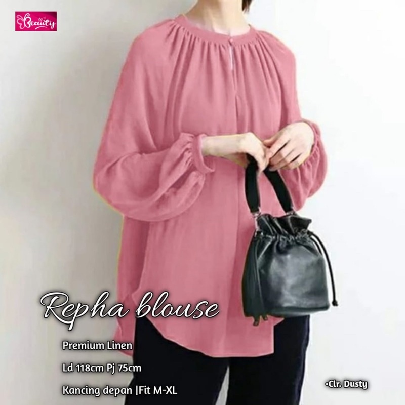 ARUNA BLOUSE &amp; DANISA BLOUSE &amp; REPHA BLOUSE &amp; ROMANSA MIDI DRESS  Ld 110 LINEN RAMI HQ Original Beauty