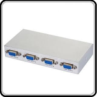 VGA SPLITTER 4 PORT  VGA Splitter 4 Port.SPLITER VGA 4 PORT