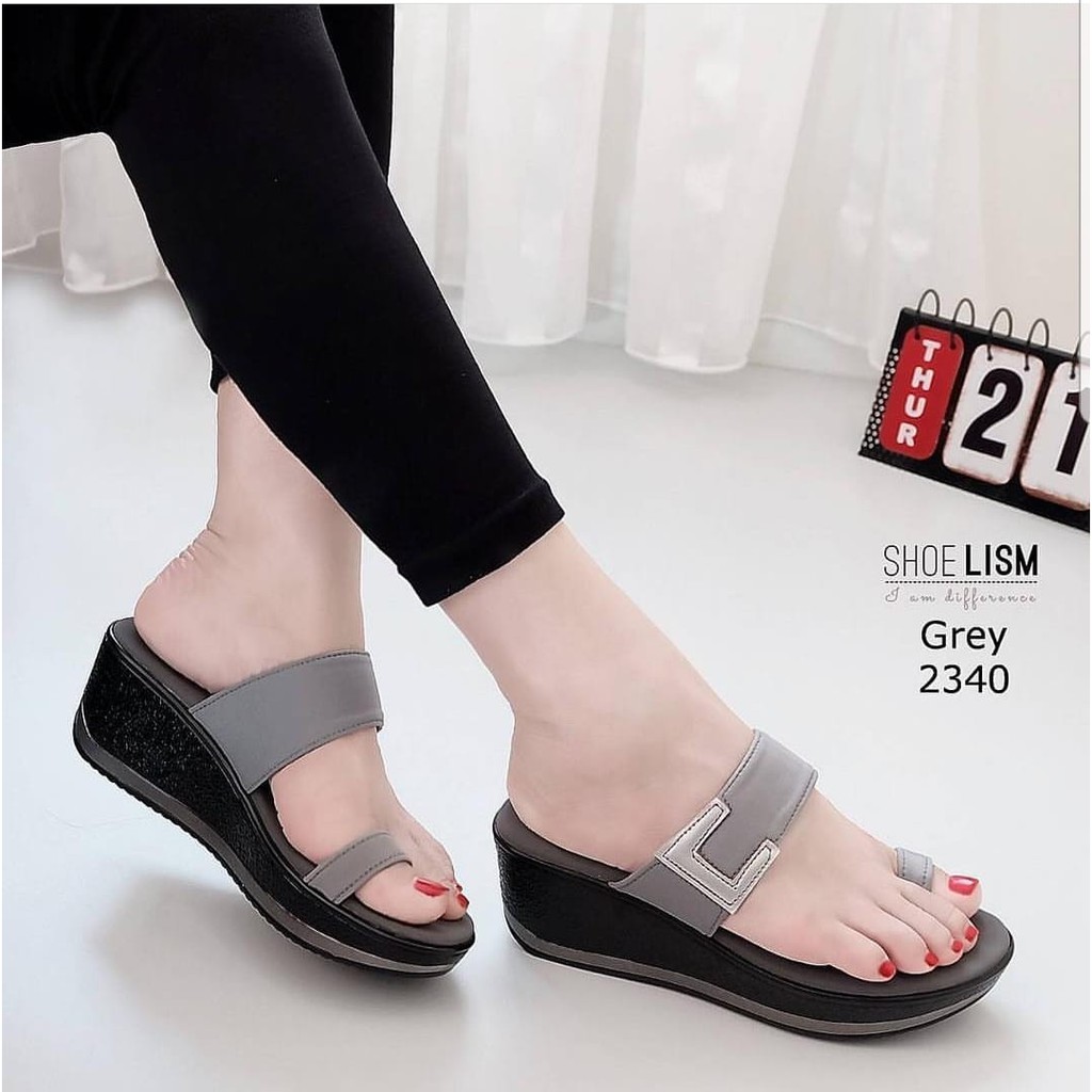 HR  01 Sandal Wedges Wanita ( Terbaru ) 5cm