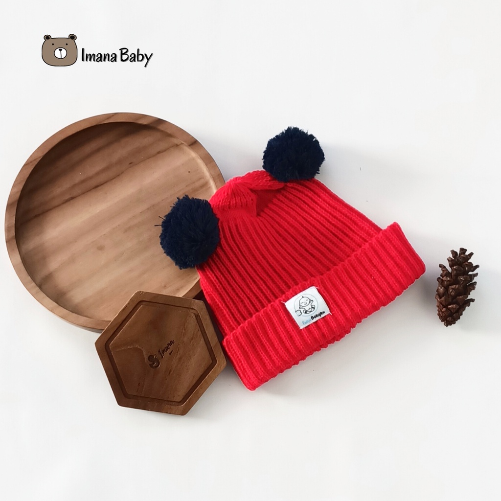 Kupluk Bayi Rajut All Size Topi Bayi / Kupluk Bayi Pom pom