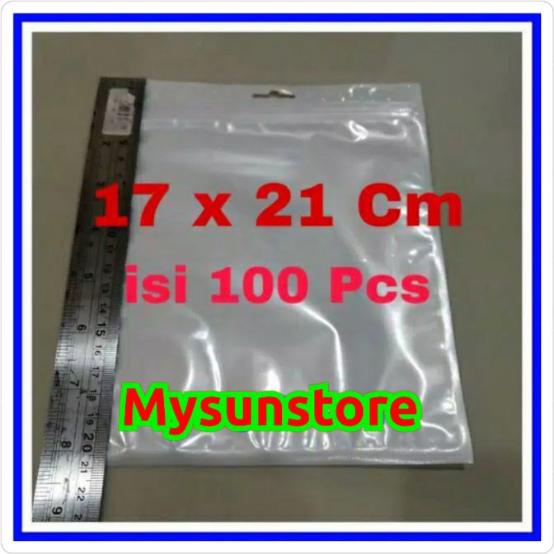 Plastik Klip 17x21 cm Aksesoris Ziplock Zipper  Zip Lock 17 x 21 cm Mysunstore