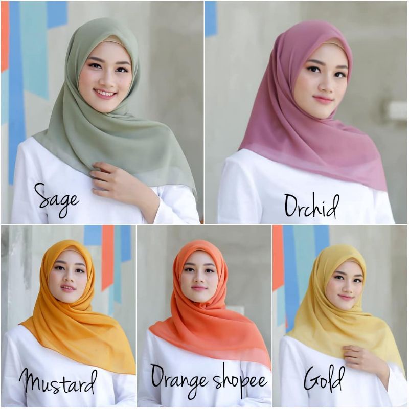 BELLA SQUARE HIJAB SEGI EMPAT JAHIT TEPI/NECI PART I